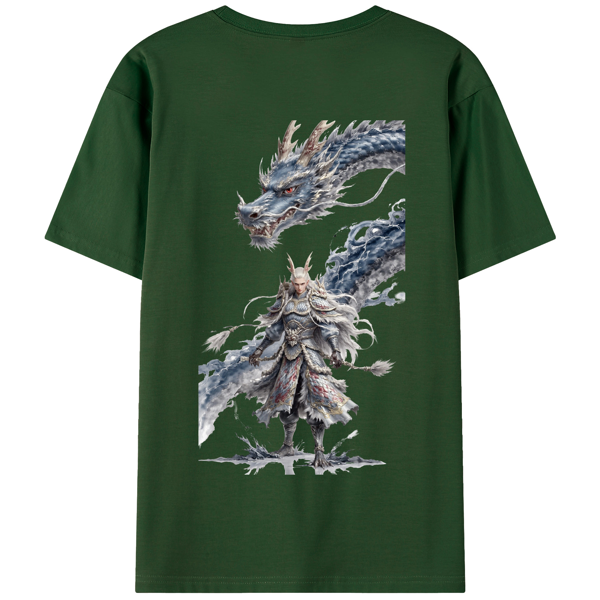 （画像用） Ne Zha 2 ナタ 魔童の大暴れ 綿100％半袖Tシャツ（背面プリント）
